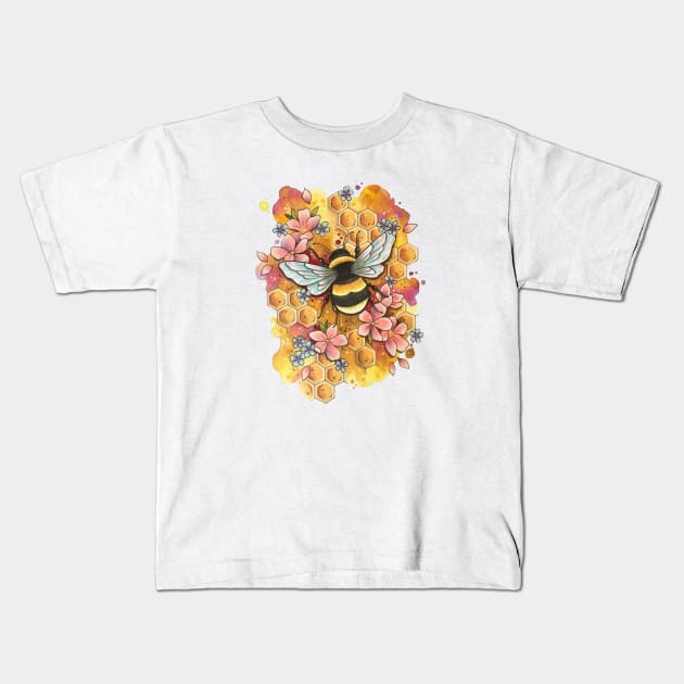 Honeybee Kids T-Shirt by Qwerty